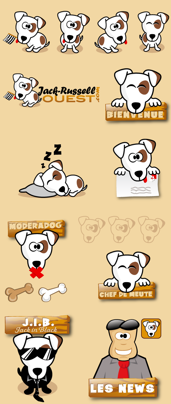 illustration pour jack-russell-ouest